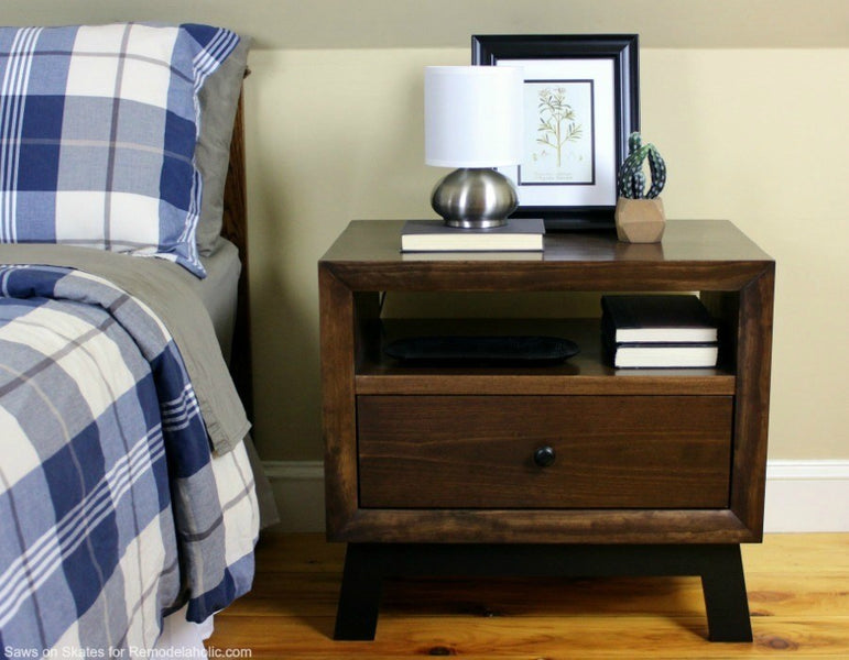 DIY Chunky Solid Wood Nightstand Tutorial Building Plan