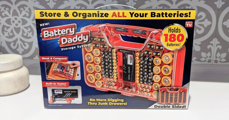 Battery Organizer & Tester Only $14.87 on Amazon | Holds 180 Batteries