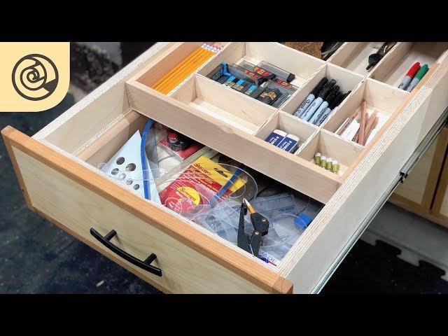 Most drawers in the shop include a lot of wasted space