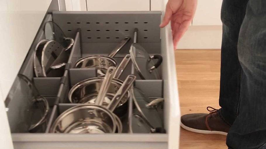 Increase your storage with the Pan Drawer Divider Kit & Sides