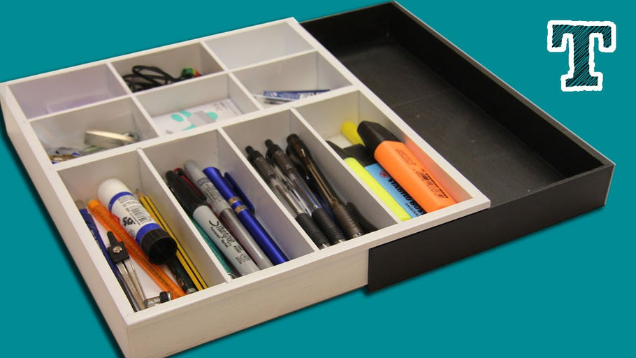 Making a set of expanding desk draw dividers, to fit most desk draws, from wood