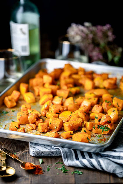 You’re gonna love this vegan and paleo recipe for roasted butternut squash with smoked paprika and turmeric