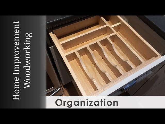 See how to build a kitchen drawer organizer for cutlery