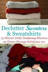 How To Declutter Your Wardrobe Of Sweaters & Cool Weather Clothes Clutter