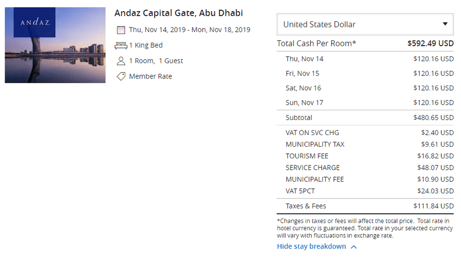 Leaning luxury: A review of the Andaz Capital Gate hotel in Abu Dhabi