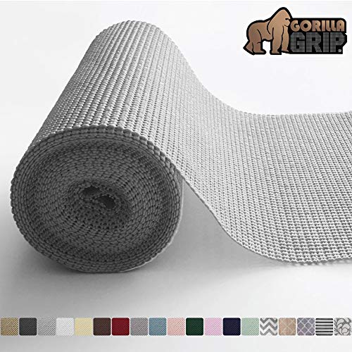 Gorilla Grip Original Drawer and Shelf Liner, Non Adhesive Roll, 20 Inch x 10 FT, Durable and Strong, Grip Liners for Drawers, Shelves, Cabinets, Storage, Kitchen and Desks, Light Gray