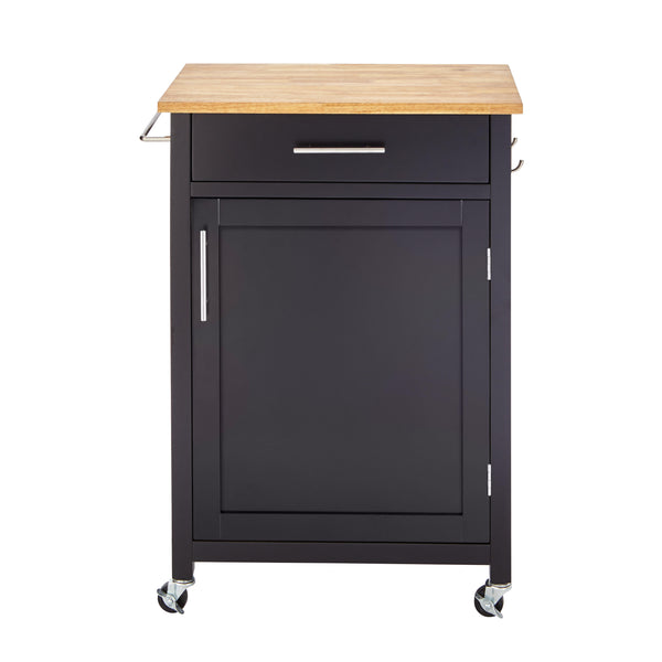 StyleWell Glenville Black Kitchen Cart with 1 Drawer only $96.75