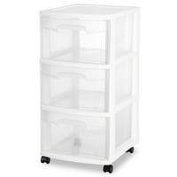 Sterilite Adult 3 Drawer Cart with Clear Drawers only $13.78
