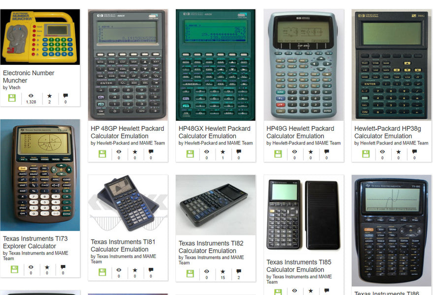 Check out these emulated calculators at the Internet Archive