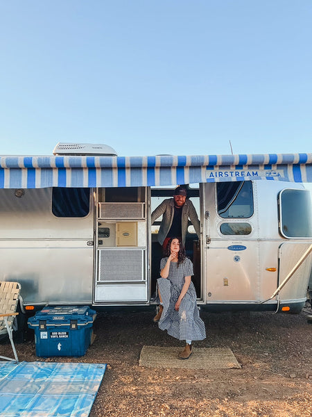 A Powder Blue Banquette and Green Cabinetry Prove That Motor Homes Can Still Be Stylish
