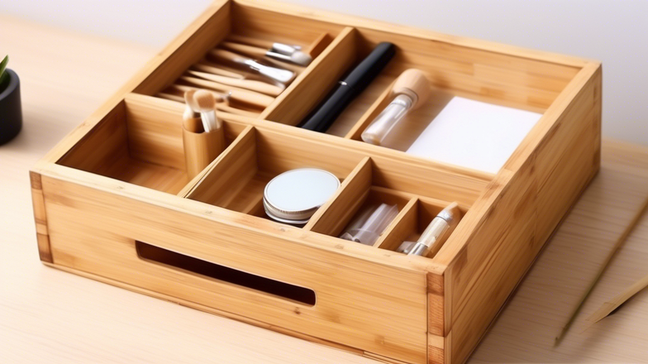 Bamboo Box Organizer for Decluttering and Storage