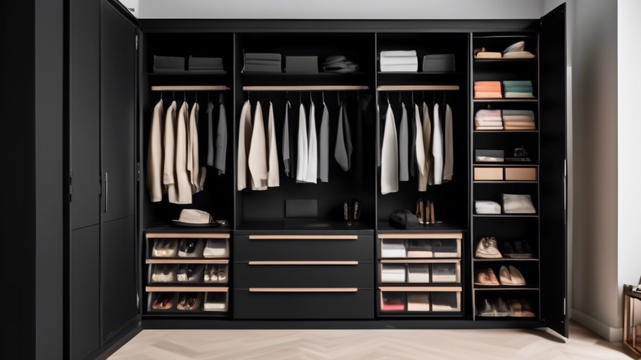 Elegant Black Closet Organizers