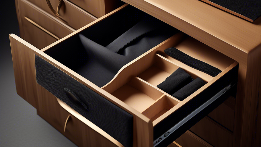 Organize Your Drawers with Black Drawer Liners