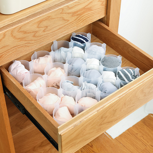 6 PCS Drawer Divider Free Combination Underwear Socks Storage Lattice Wardrobe Compartment