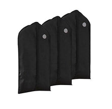 Load image into Gallery viewer, Heavy duty garment bags suit bags with clear window for clothes storage and travel hanging suit uniform dance costumes dress and other important garments 3 pack black 128cm x 60cm 50 4x 23 6in