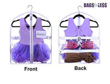 Load image into Gallery viewer, Related small clear dance garment bag 19 inch x 24 inch suit dress and costumes hanging travel storage for clothes shoes and accessories water resistant organizer