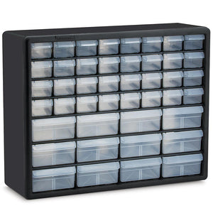 AKRO-MILS Parts Storage Cabinet - 20x6.38x15.81" - (32) 2-1/8 x5-1/4 x1-1/2", (12) 4-3/8 x5-1/4 x2" Drawers