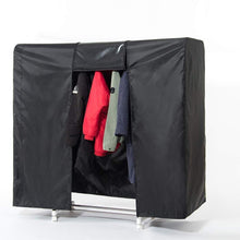 Load image into Gallery viewer, Best seller  garment rack cover 59 large rolling rack cover only heavy duty z rack cover with 2 full strong zipper black wardrobe clothing rack cover clothes storage cover for dance costumes dress suits