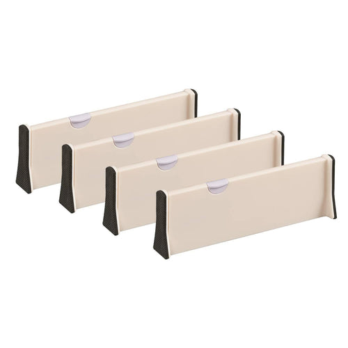 WLIVE Drawer Dividers 4 Pack Adjustable Expandable Dresser Drawer Organizers for Bedroom, Bathroom, Closet, Office, Kitchen Storage