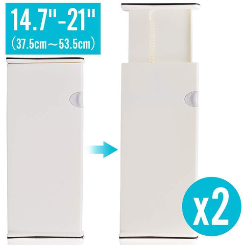 EC VISION Expandable Dresser Drawer Divider, 2 Pack Dresser Drawer Dividers Good Grips Kitchen Drawer Organizers - for Bedroom, Bathroom, Closet, Baby Drawer, Desk, Kitchen Storage(Large(14.7