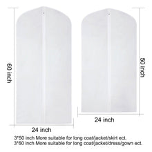 Load image into Gallery viewer, Order now cm cumizon garment bags hanging garment covers for long dresses translucent suit bag set of 6 with full length zipper for dance costumes gown dress clothes storage 24x50 60 inch