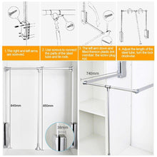Load image into Gallery viewer, Best gimify pull down closet rod wardrobe lift organizer storage systerm hanger rod for hanging clothes space saving aluminum adjustable 32 68 42 28inch