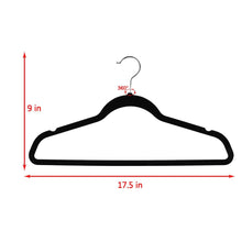 Load image into Gallery viewer, Exclusive topgalaxy z velvet suit hangers 20 pack closet clothes hangers non slip hangers for coat hanger pants hangers dorm hangers black