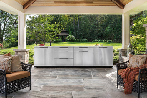Outdoor Kitchen Stainless Steel 5 Piece Cabinet Set