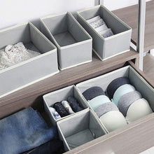 Load image into Gallery viewer, Related diommell foldable cloth storage box closet dresser drawer organizer fabric baskets bins containers divider with drawers for clothes underwear bras socks lingerie clothing set of 6