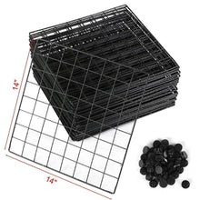 Load image into Gallery viewer, Get genenic 12 cube closet organizer garage storage racks sets shelf cabinet wire grids panels and units for books plants toys shoes clothes stainless steel black