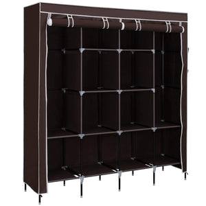 Save on songmics 67 inch wardrobe armoire closet clothes storage rack 12 shelves 4 side pockets quick and easy to assemble brown uryg44k