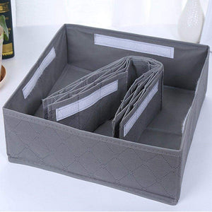 Featured livingbox bamboo charcoal foldable drawer dividers socks organizer 30 cell storage box for storing baby clothes socks underwear handkerchiefs scarf glove ties