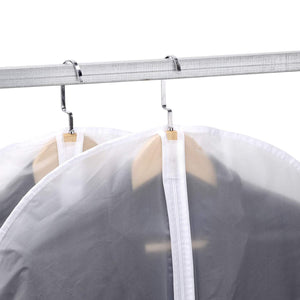 Latest skyugle clear garment bags dress cover 24 x 54 breathable hanging clothes storage protector for dance costumes suit coat plastic garment cover with sturdy zipper 7 pack