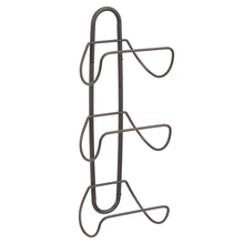 Load image into Gallery viewer, Featured mdesign modern decorative metal 3 level wall mount towel rack holder and organizer for storage of bathroom towels washcloths hand towels 2 pack bronze