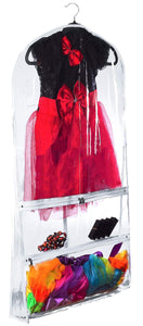 On amazon clear gusseted suit garment bag 20 inch x 38 inch dance dress and costumes hanging travel storage for clothes shoes and accessories water resistant organizer