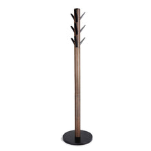 Load image into Gallery viewer, Exclusive umbra flapper coat rack clothing hanger umbrella holder and hat organizer great for entryway black walnut