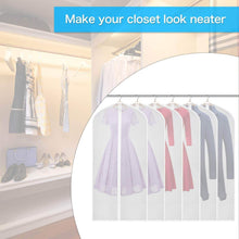 Load image into Gallery viewer, Get zilink clear garment bag dress bags for storage 54 inch dust free coat bags with full length zipper for clothes closet storage set of 6