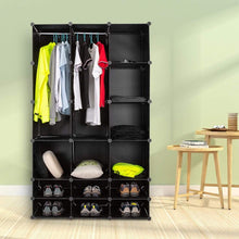 Load image into Gallery viewer, Best honey home diy modular shelving storage organizer 18 cube extra large portable wardrobe with clothes rod 12 cubes organizing cabinet 6 cubes shoe rack