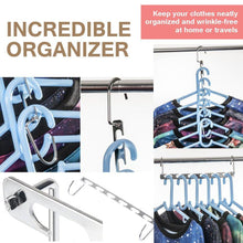 Load image into Gallery viewer, Best 4pcs clothes hangers space saver closet organizer with vertical and horizontal options premium abs material in solid silver color