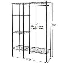 Load image into Gallery viewer, Amazon best songmics extra large shelving garment rack heavy duty portable clothes wardrobe free standing closet storage organizer ulgr12p