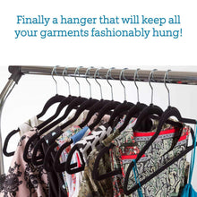 Load image into Gallery viewer, Discover topgalaxy z velvet suit hangers 20 pack closet clothes hangers non slip hangers for coat hanger pants hangers dorm hangers black