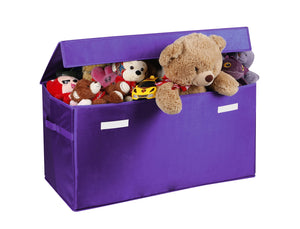 Related prorighty collapsible toy chest for kids xx large storage basket w flip top lid toys organizer bin for bedrooms closets child nursery store stuffed animals games clothes purple