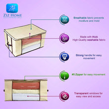Load image into Gallery viewer, Cheap ziz home blankets clothes storage bag 3 pack breathable anti mold material closet organization used for linen storage blanket storage sweater storage duvet storage bags eco friendly clear window