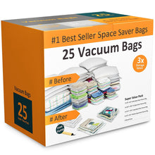 Load image into Gallery viewer, Exclusive everyday home 83 79 vacuum storage bags space saving air tight compression shrink down closet clutter store and organize clothes linens seasonal items 25